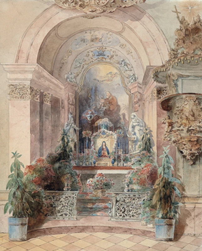 Veduta di un altare barocco - Altamann Anton